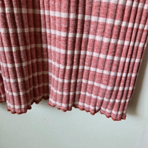 EUC AMERICAN EAGLE RIBBED STRIPED LONGSLEEVE LETTUCE HEM TOP SIZE  M - Picture 8 of 13
